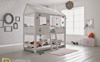 mẫu giường tầng gỗ đẹp U21