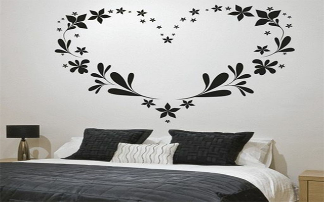 vẽ tường phòng ngủ đơn giản